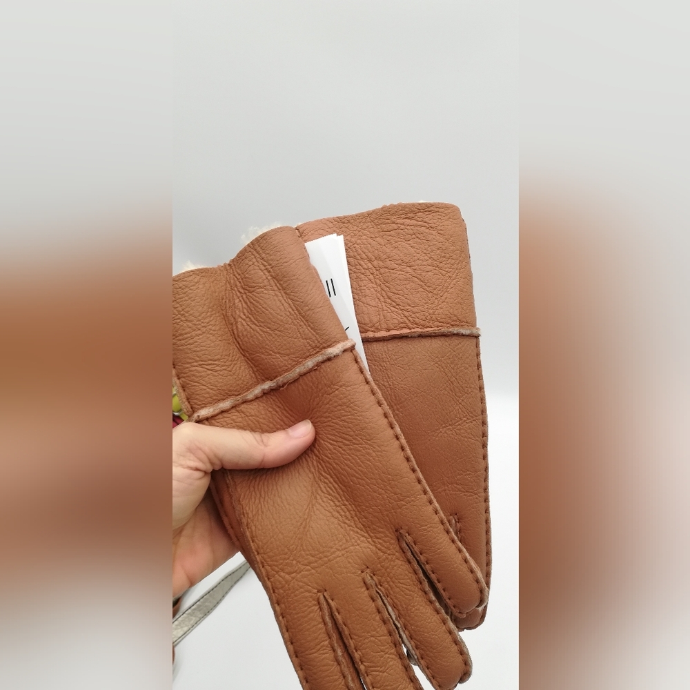 Surell Brown Leather Gloves